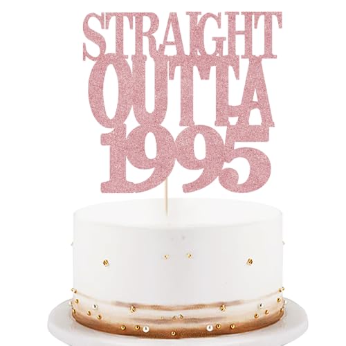 Black Flash Straight Outta 1955 Cake Topper Happy 70th Birthday Cake Topper Cheer 70th Cake Topper 70 and Fabulous Cake Decoration 70th Birthday/Wedding Party (Straight Outta Rose Gold, 1995) von LVEUD