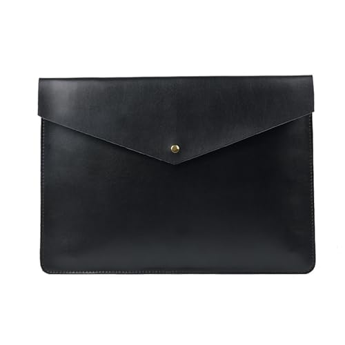 Dokumententasche aus Leder, Computertasche, Business-Clutch, Leder-Dokumententasche, Dokumenten-Organizer (Noir) von LVUNZJCA