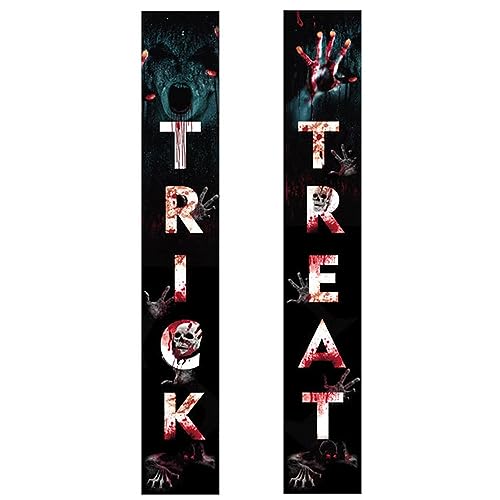 LVUNZJCA Halloween Banner Halloween Couplet Banner Festival Skelett Blutige Hände Banner Halloween Türbanner von LVUNZJCA