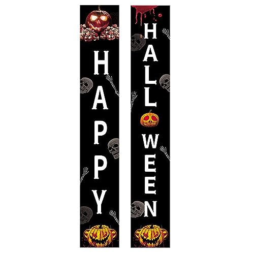 LVUNZJCA Halloween Banner Halloween-Dekor-Türvorhang, Geister-Festival-Ambiente-Paar Halloween Türbanner von LVUNZJCA