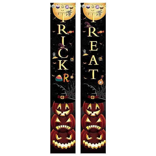 LVUNZJCA Halloween Banner Halloween Veranda Schild Szene Couplet Banner Party Dekor Halloween Türbanner von LVUNZJCA