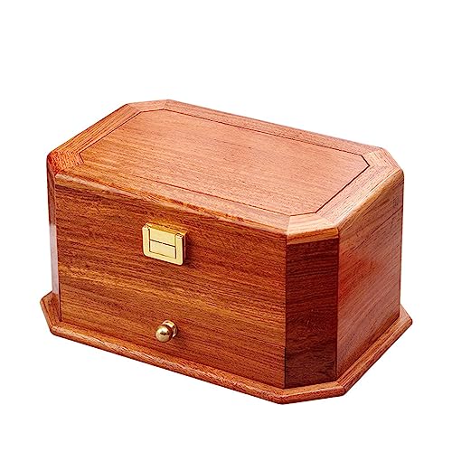 LVUNZJCA Schmuckschatulle aus Holz Holz-Schmuckkästchen, Kommode, Ring, Manschettenknöpfe, Vintage-Aufbewahrungsbox Schmuck Organizer von LVUNZJCA