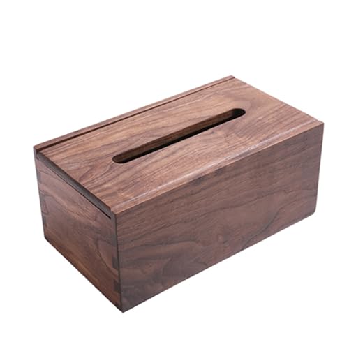 LVUNZJCA Taschentuchbox aus Holz Schubladenbox aus Holz for Wohnzimmer, Taschentuchbox aus Holz, einfache Aufbewahrungsbox for Taschentücher für Home-Office-Auto von LVUNZJCA