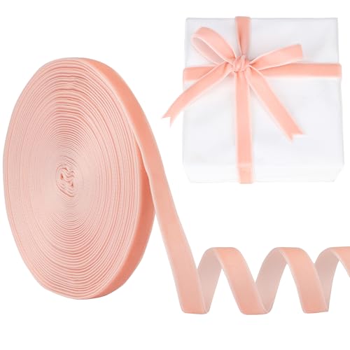 Samtband, 1,9 cm, einseitig, 9,1 m, Blush-359 von LVYOUIF