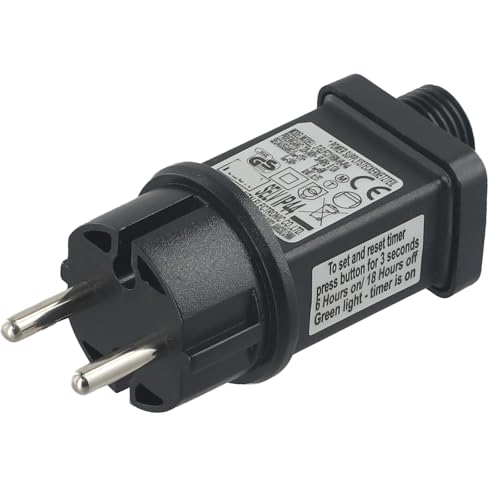 31V LED Netzteil, 8 Modi Lichterkette Netzteil Adapter mit Timer, IP44 31V 6W Transformator Treiber für Niederspannungs-LED-Adapter für Weihnachtslicht, Lichterkette von LVYXON