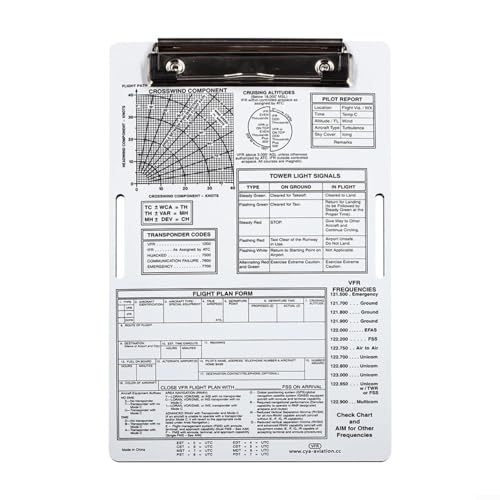 LVYXON Aluminium Luftfahrt Kniebrett Pilot Notizblock, Pilot Knie Board Aluminium Notizblock Flugdatenrekorder mit Metallclip Gummiband für Luftfahrtstudenten (VFR) von LVYXON