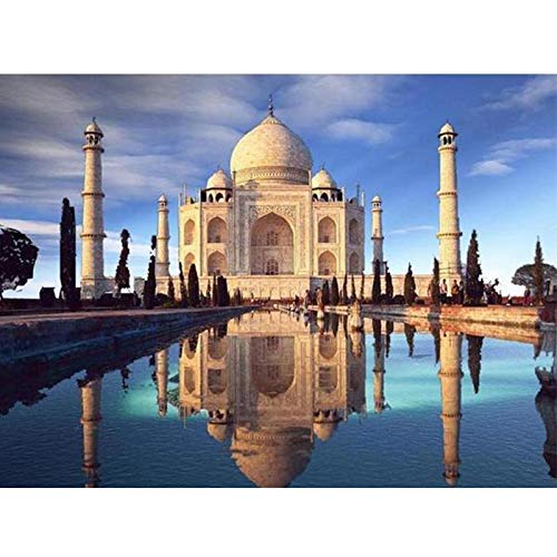 LWLFC Diamond Painting Taj Mahal, Indien 5d Diamant Painting,Diamond Painting Set Full DIY Erwachsene Kunst Basteln Leinwand Wand Decor Aufkleber Home Decor Diamant Painting Bilder 30X40CM von LWLFC