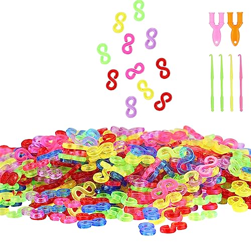 LWMLWM Loom Bänder Verschlüsse, Bunte S Clips, Kunststoff Webstühle Bands Clips für Armbandverbindung (600) von LWMLWM