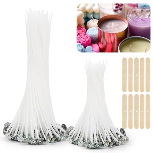 LWMTT Kerzendocht Set,Kerzendochte für Kerzen,200 Stück Dochte für Kerzen,Kerzen Selber Machen Set,Kerzen Docht,Geruchlos Kerzendochte für Dicke Kerzen für die Kerzenherstellung Candle DIY(10/20cm) von LWMTT