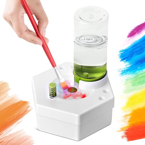 LWMTT Paint Brush Cleaner, Brush Rinser, Pinselspülwerkzeug, Pinselspüler mit fließendem Wasserkreislauf, Acrylpinselspüler, Pinselreinigungswerkzeug für Acryl von LWMTT