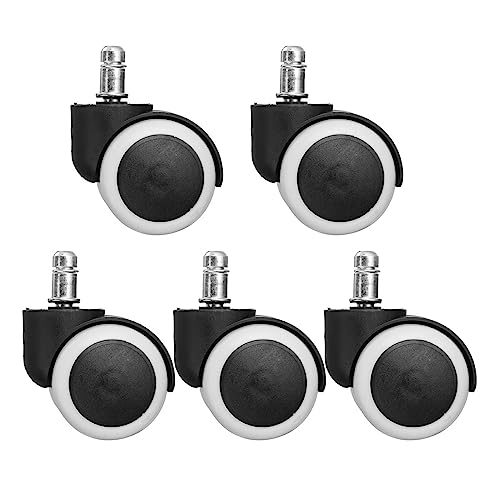 YEJIANGHUA 5PCS Universal Mute Caster 50KG Rad 2quot; Ersatz-Bürostuhl-Drehrollen, 360-Grad-Räder, Möbelbeschläge Natural(Type A) von LWXXMCHJ