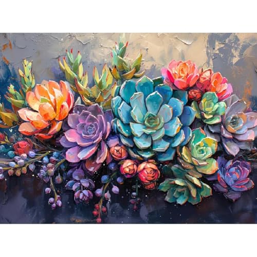 LWZAYS Bunte Blumen Farbe nach Zahlen Kit für Erwachsene,Erwachsene Farbe nach Zahl Kits auf Leinwand,Erwachsene Farbe nach Zahl Kits auf Leinwand,Home Wall Decor 12x16 Zoll von LWZAYS