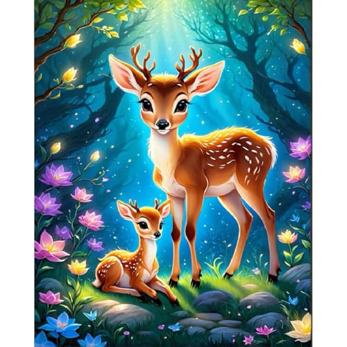 LWZAYS Diamond Painting Kit für Erwachsene Anfänger ohne Rahmen 30x40 cm, Tier 5D Gem Art Round Diamond DIY Kunsthandwerk für Wohnkultur Geschenk von LWZAYS