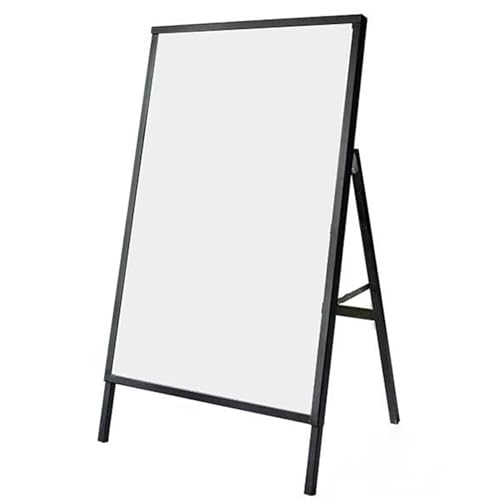 LXBAMKEA Plakatständer, Schildhalter, Werbetafel, Hochzeit Ausstellungen Ladenverkauf Bodenstehend KT-Tafel, Außenbereich Straßenwerbung Schildertafel, Staffelei Display-Sockel(Black,60x105CM(B)) von LXBAMKEA