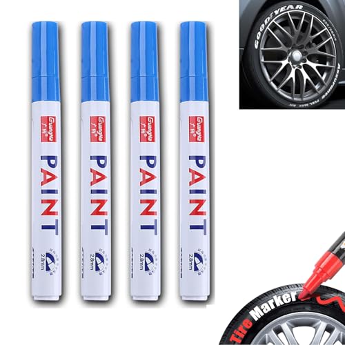 LXCJZY Car Tire Marker Pens,Anti-drying Letter Graffiti Ink Marker,Waterproof Car Tire Paint Pen,Tire Paint Marker Pens for Car Tire Lettering,Quick Drying Non-Fading Permanent Markers (Blue) von LXCJZY