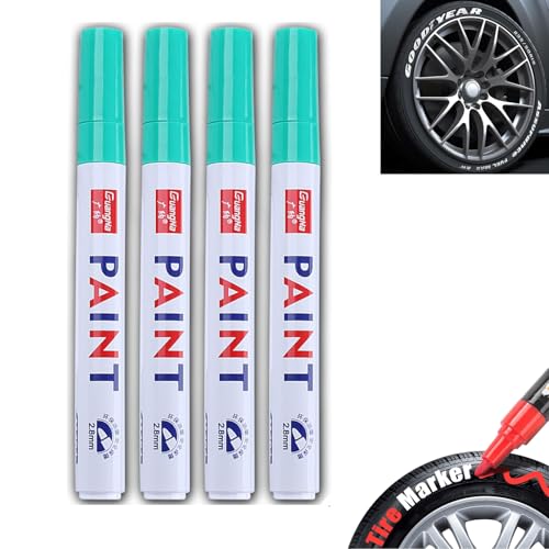 LXCJZY Car Tire Marker Pens,Anti-drying Letter Graffiti Ink Marker,Waterproof Car Tire Paint Pen,Tire Paint Marker Pens for Car Tire Lettering,Quick Drying Non-Fading Permanent Markers (Green) von LXCJZY