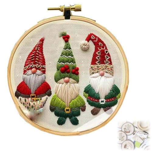 LXCJZY Christmas Embroidery Kit,Christmas Cross Stitch Kits,DIY Embroidery Kit,for Christmas Embroidery Kit for Adults Beginners Starter (B) von LXCJZY