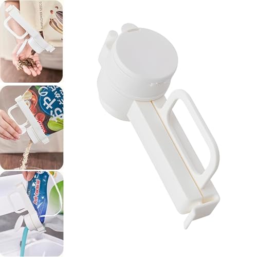 LXCJZY Food Bag Sealing Clip with Pour Spout, Bag Clips for Food Storage, Creative Moisture-Proof Snack Bag Spout Clip, Suitable for Small Particle Food, Liquid Food Storage Organizer (1PCS) von LXCJZY