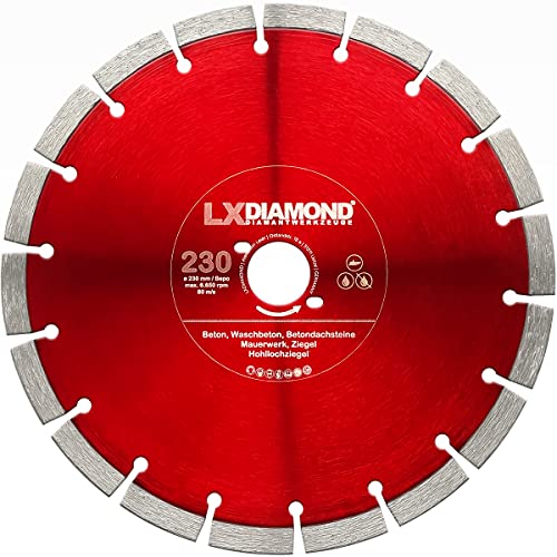 LXDIAMOND Diamant-Trennscheibe 230mm - Trennscheibe passend für Bepo FFS 230 Montagefräse Fensterfugenschneider 230 mm - Diamantscheibe für Beton Mauerwerk Universal - in Profi Qualität von LXDIAMOND