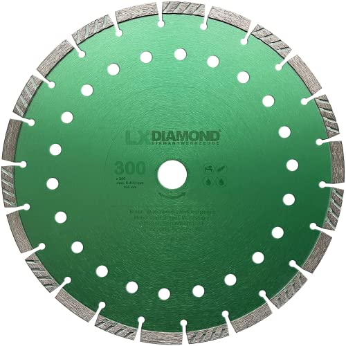 LXDIAMOND Diamant-Trennscheibe 300mm x 20,0mm Diamantscheibe Betonscheibe für Stein Beton Mauerwerk 300 mm passend für Schneidetisch, Trennschleifer, Trennjäger, Motorflex, in Premium Qualität von LXDIAMOND