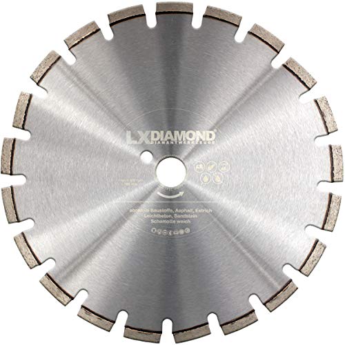 LXDIAMOND Diamant-Trennscheibe 300mm x 25,4mm - Diamanttrennscheibe für abrasive Baustoffe, Estrich, Asphalt - Diamantscheibe 300 mm - in Premium Qualität von LXDIAMOND