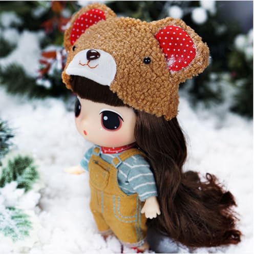 LXHPPMY Brown Nette Stoffpuppe Kinderspielzeug-Set 7.08" Prinzessin Puppe Mädchen Verkleiden Sich Als Puppen Weihnachts- Und Neujahrsgeschenke Gepaart Mit Kleidung Und Accessoires von LXHPPMY