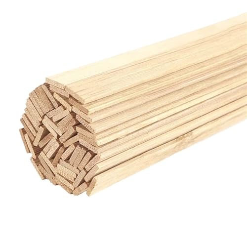 Holzstäbchen Zum Basteln 500 Stück Balsaholz DIY Holzstreifen Bastelquadrat Helles Holz Handgefertigte Holzstämme Weichholz Leicht zu schneiden Architekturmodell(2x10x200mm) von LXHZSY