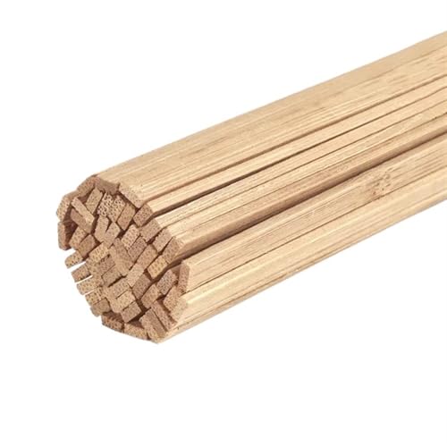 Holzstäbchen Zum Basteln 500 Stück Balsaholz DIY Holzstreifen Bastelquadrat Helles Holz Handgefertigte Holzstämme Weichholz Leicht zu schneiden Architekturmodell(2x5x200mm) von LXHZSY