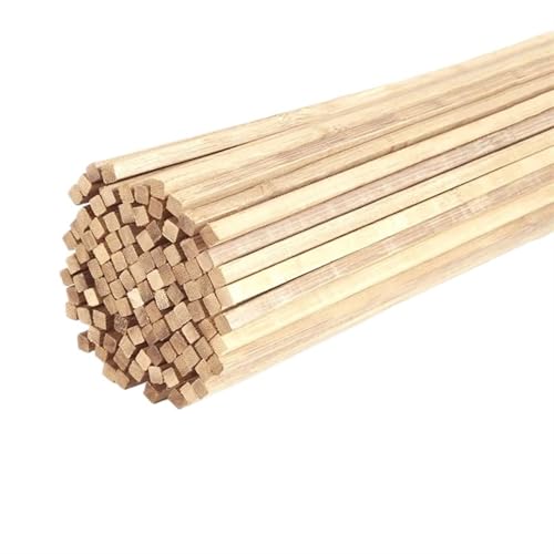 Holzstäbchen Zum Basteln 500 Stück Balsaholz DIY Holzstreifen Bastelquadrat Helles Holz Handgefertigte Holzstämme Weichholz Leicht zu schneiden Architekturmodell(3x3x300mm) von LXHZSY