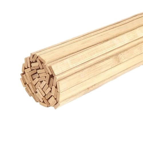 Holzstäbchen Zum Basteln 500 Stück Balsaholz DIY Holzstreifen Bastelquadrat Helles Holz Handgefertigte Holzstämme Weichholz Leicht zu schneiden Architekturmodell(3x9x200mm) von LXHZSY