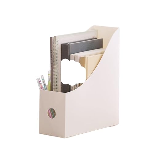 LXHZSY Aktenordner 2PC Büro Dokument Datei Lagerung Box Klapp Desktop Organizer Multifunktions Bücher Bleistift Kleinigkeiten Lagerung Box Büro Liefert(White) von LXHZSY