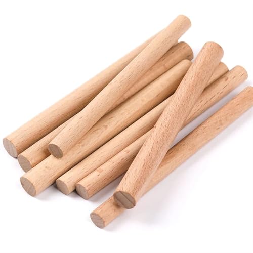 LXHZSY Holzstäbchen Zum Basteln 10 Stück Länge 10–40 cm Durchmesser 1–1,4 cm Holzstäbe for Wandbehang Kunst und Handwerk handgefertigt DIY gewebte Wandteppiche Zubehör Holzstange(1 * 15cm) von LXHZSY