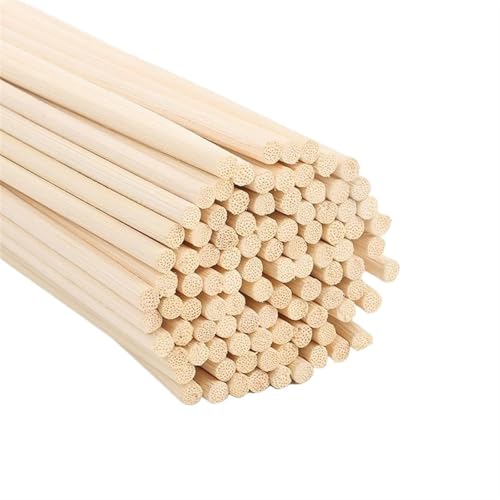 LXHZSY Holzstäbchen Zum Basteln 200/300/500 Stück DIY Holzstäbchen, handgefertigt, extra dick, Rattan-Aromatherapie-Diffusor, Nachfüllstäbchen, Holzbearbeitungs-Rattan-Stäbchen(3.0mmX200mm -500pcs) von LXHZSY