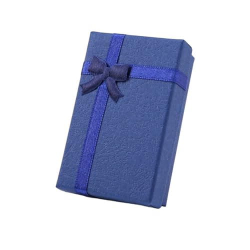 LXHZSY Schmuck Geschenkbox 32 Stück Papier-Geschenkboxen for Schmuckverpackungen, 5 x 8 x 2,5 cm, Ring, Ohrringe, Halskette, Halter, Display, Neujahr(Dark Blue) von LXHZSY