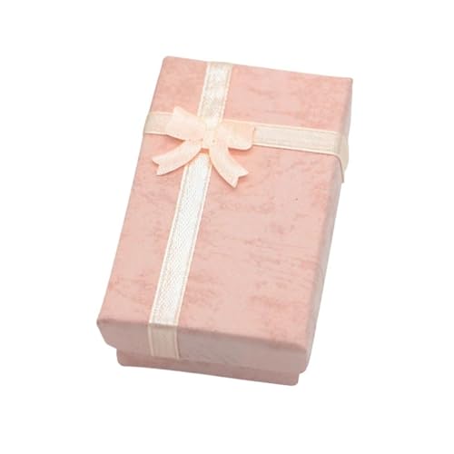 LXHZSY Schmuck Geschenkbox 32 Stück Papier-Geschenkboxen for Schmuckverpackungen, 5 x 8 x 2,5 cm, Ring, Ohrringe, Halskette, Halter, Display, Neujahr(Pink) von LXHZSY