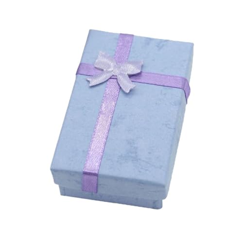 LXHZSY Schmuck Geschenkbox 32 Stück Papier-Geschenkboxen for Schmuckverpackungen, 5 x 8 x 2,5 cm, Ring, Ohrringe, Halskette, Halter, Display, Neujahr(Purple) von LXHZSY