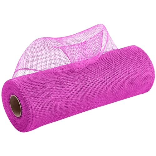 Tüllband, 9,1 m, Poly-Mesh-Band, DIY-Dekorationsrollen für Party-Dekoration, Hochzeit, Blumengirlande, DIY-Geschenkbänder (Rosa) von LXHZSY