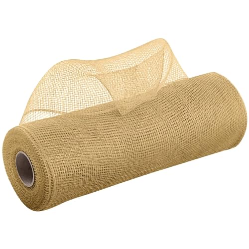 Tüllband, 9,1 m, Poly-Mesh-Band, DIY-Dekorierrollen für Party-Dekoration, Hochzeit, Blumengirlande, DIY-Geschenkbänder (erdiges Gelb) von LXHZSY