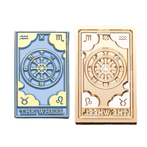 LXJLXD Rechteckiger Siegelstempel mit Tarot-Thema, Vintage-Siegelstempelkopf für Siegelumschläge, Einladungen (wie abgebildet) von LXJLXD