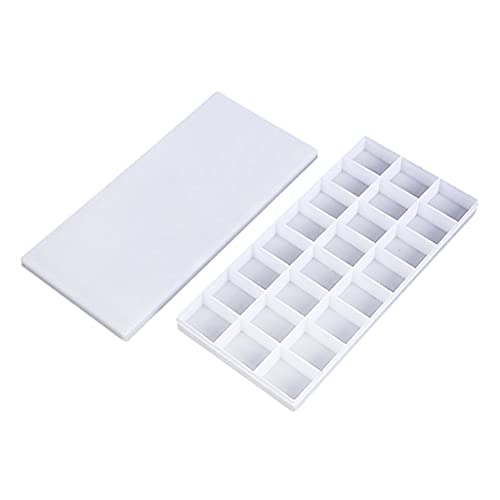 Simple Practical Paint 24 Wells Artist Paint Holder Tray With Protective Lid For Students Artist von LXJLXD