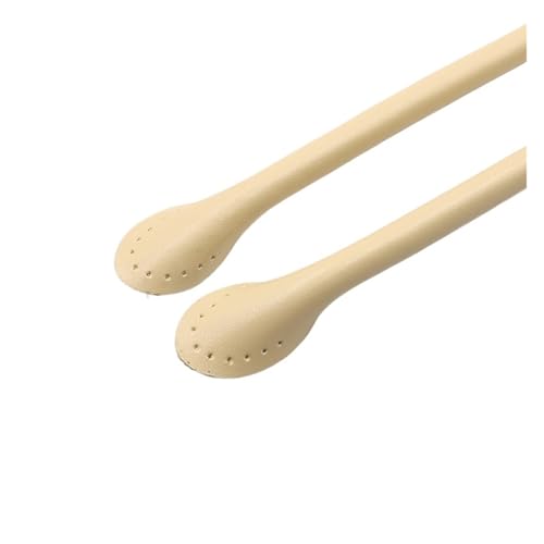 LXLAEOANG 4 Stück Griffe Umhängetaschen Leder Abnehmbarer Gürtel Blattgriffriemen DIY handgemachter Ersatz-Handtaschengurt für Gewebesäcke Zubehör(Beige,50cm) von LXLAEOANG