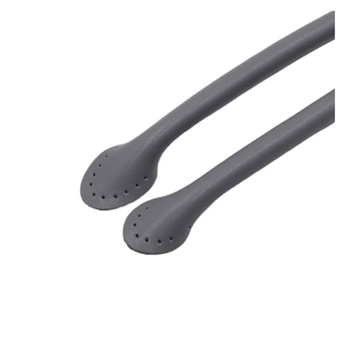 LXLAEOANG 4 Stück Griffe Umhängetaschen Leder Abnehmbarer Gürtel Blattgriffriemen DIY handgemachter Ersatz-Handtaschengurt für Gewebesäcke Zubehör(Dark Grey,50cm) von LXLAEOANG