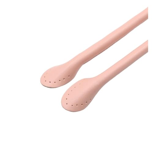 LXLAEOANG 4 Stück Griffe Umhängetaschen Leder Abnehmbarer Gürtel Blattgriffriemen DIY handgemachter Ersatz-Handtaschengurt für Gewebesäcke Zubehör(Light pink,60cm) von LXLAEOANG