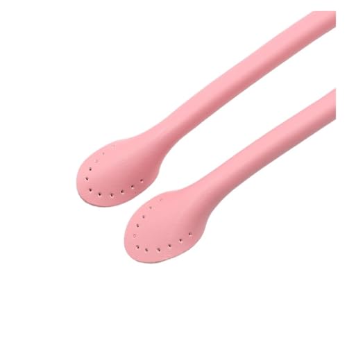 LXLAEOANG 4 Stück Griffe Umhängetaschen Leder Abnehmbarer Gürtel Blattgriffriemen DIY handgemachter Ersatz-Handtaschengurt für Gewebesäcke Zubehör(Pink,40cm) von LXLAEOANG