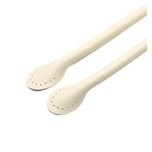 LXLAEOANG 4 Stück Griffe Umhängetaschen Leder Abnehmbarer Gürtel Blattgriffriemen DIY handgemachter Ersatz-Handtaschengurt für Gewebesäcke Zubehör(White,40cm) von LXLAEOANG