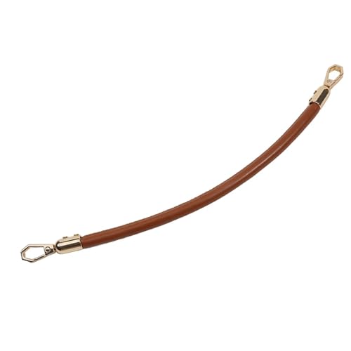 LXLAEOANG Geflochtener Schultertaschenriemen aus PU-Leder, Kurze Griffe, DIY-Ersatz-Geldbörsengriff for Handtaschengürtel, Zubehör, 30 cm für Gewebesäcke Zubehör(Brown Gold Hook) von LXLAEOANG