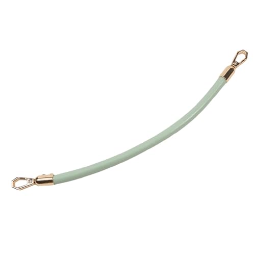 LXLAEOANG Geflochtener Schultertaschenriemen aus PU-Leder, Kurze Griffe, DIY-Ersatz-Geldbörsengriff for Handtaschengürtel, Zubehör, 30 cm für Gewebesäcke Zubehör(Green Gold Hook) von LXLAEOANG