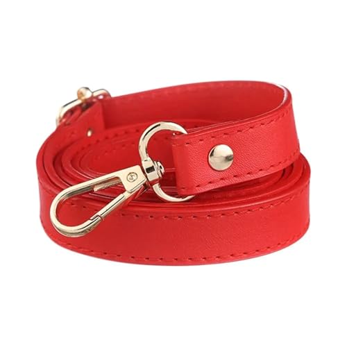 LXLAEOANG Handtaschengürtel for Damen, verstellbar, Ersatz, Schultertaschen, Zubehör, Geldbörsengriff, Lederband, 130 cm für Gewebesäcke Zubehör(Red) von LXLAEOANG