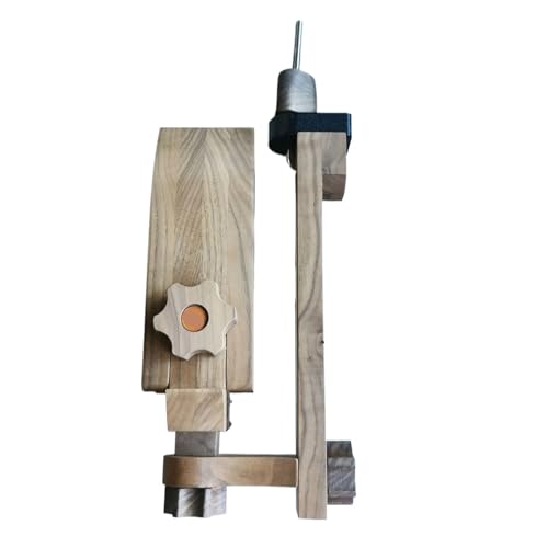 LXLAEOANG Holz Leder Craft Handnähen 6 cm/8 cm Breite Leder Hand Nähen Stich Pony Tisch Desktop Nähen Pferd Klemme Holz Nähen Clips Leder Klemme Schwarz Walnuss(Type 2) von LXLAEOANG