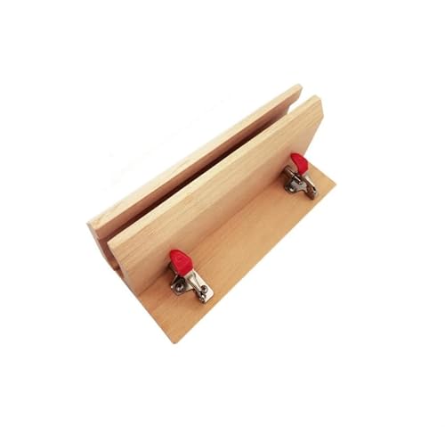 LXLAEOANG Holz Leder Craft Handnähen Lederhandwerk, Handnäh-Klemmwerkzeug, horizontaler Desktop-Holzclip for Ledergürtel, Nähen, DIY-Clip, Pferdenähen, Pony(Wood Clamp) von LXLAEOANG